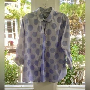 Chico's women’s Blue Circle Pattern Shirt